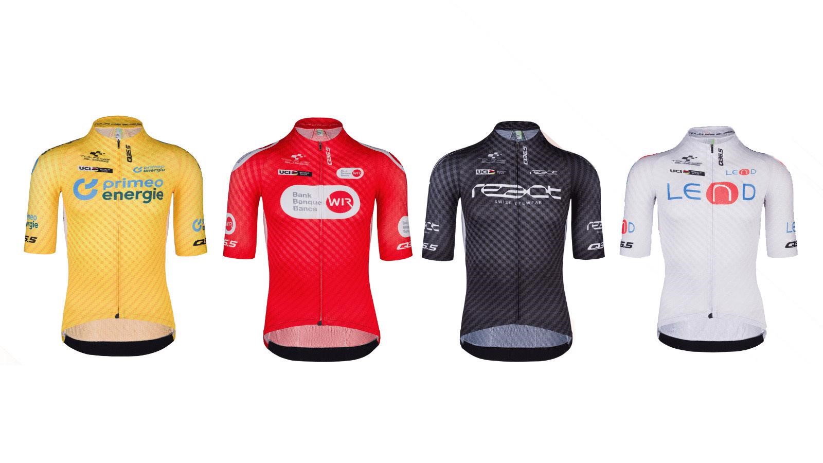 The Tour de Suisse winners jerseys