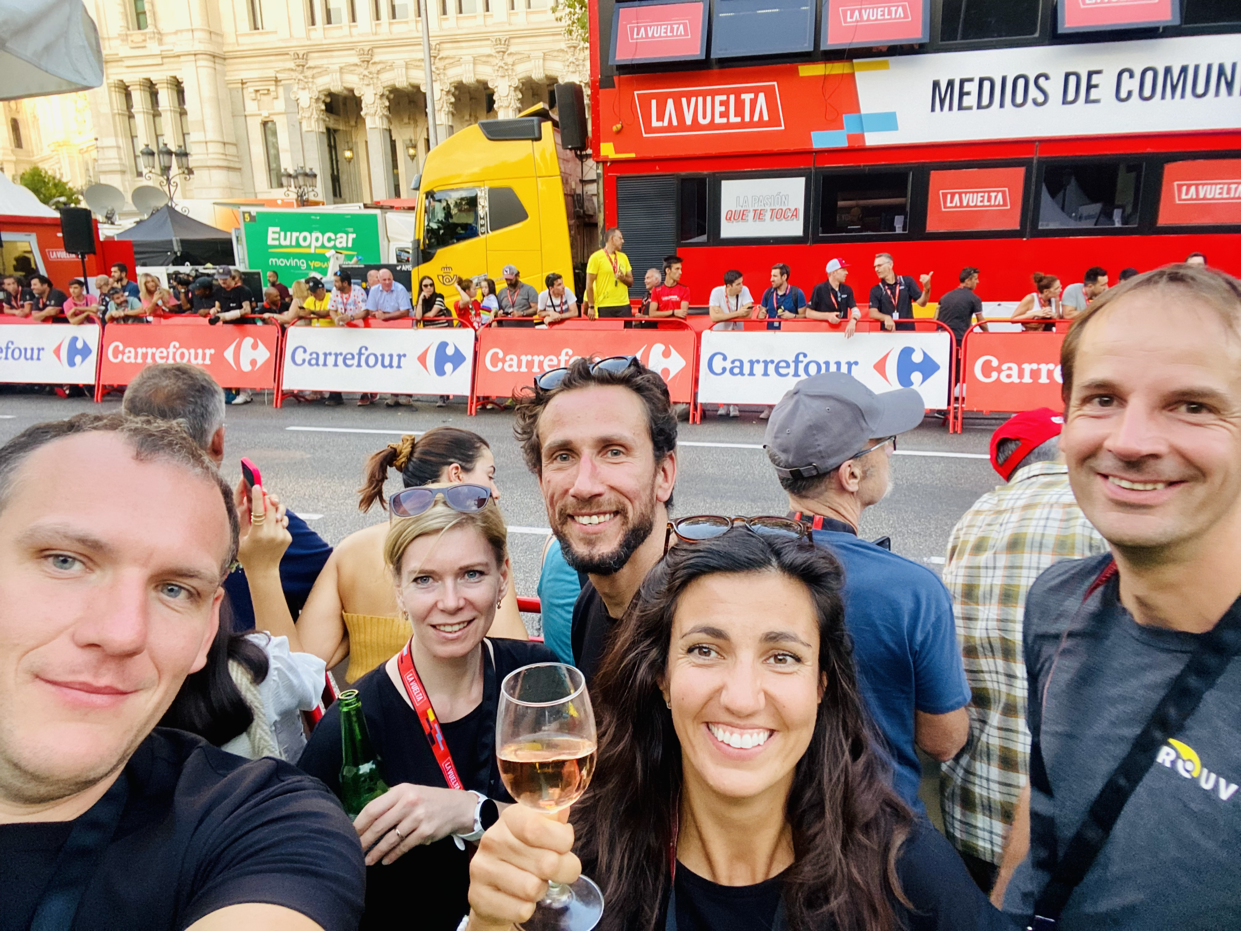The ROUVY team celebrate in Madrid