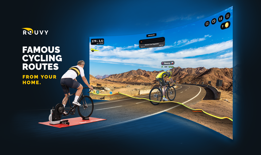 Virtual Tour de World Challenge based on famous cycling routes 