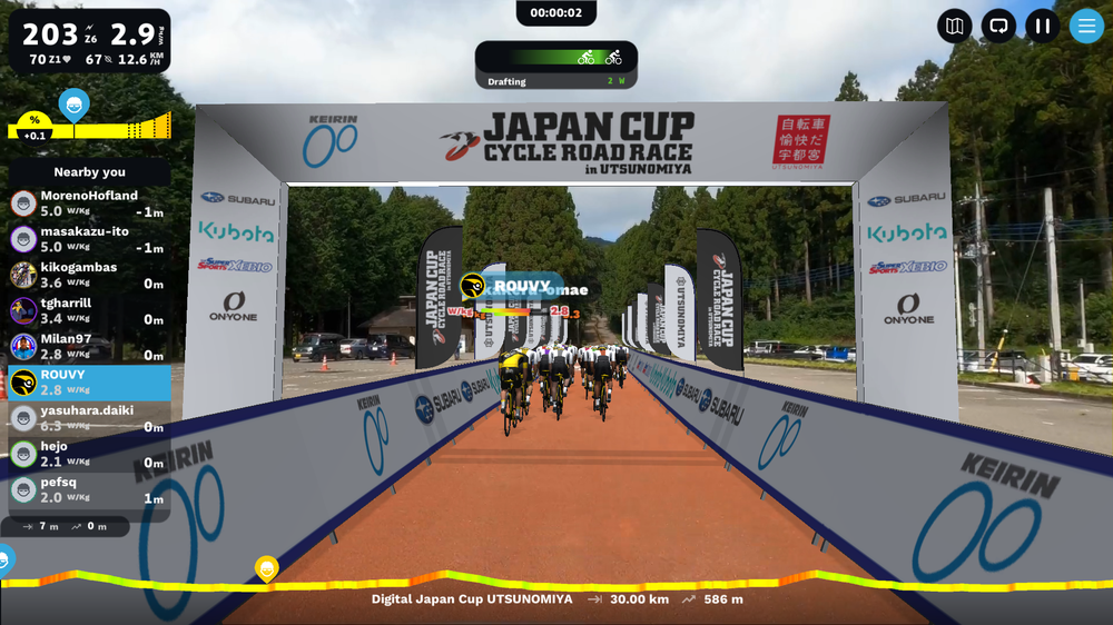 Japanese Virtual Racing 2021 DIGITAL JAPAN CUP CYCLE ROAD RACE UTSUNOMIYA | ROUVY